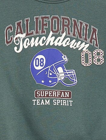 Felpa stampata in felpa garzata