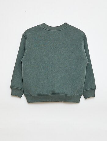 Felpa stampata in felpa garzata