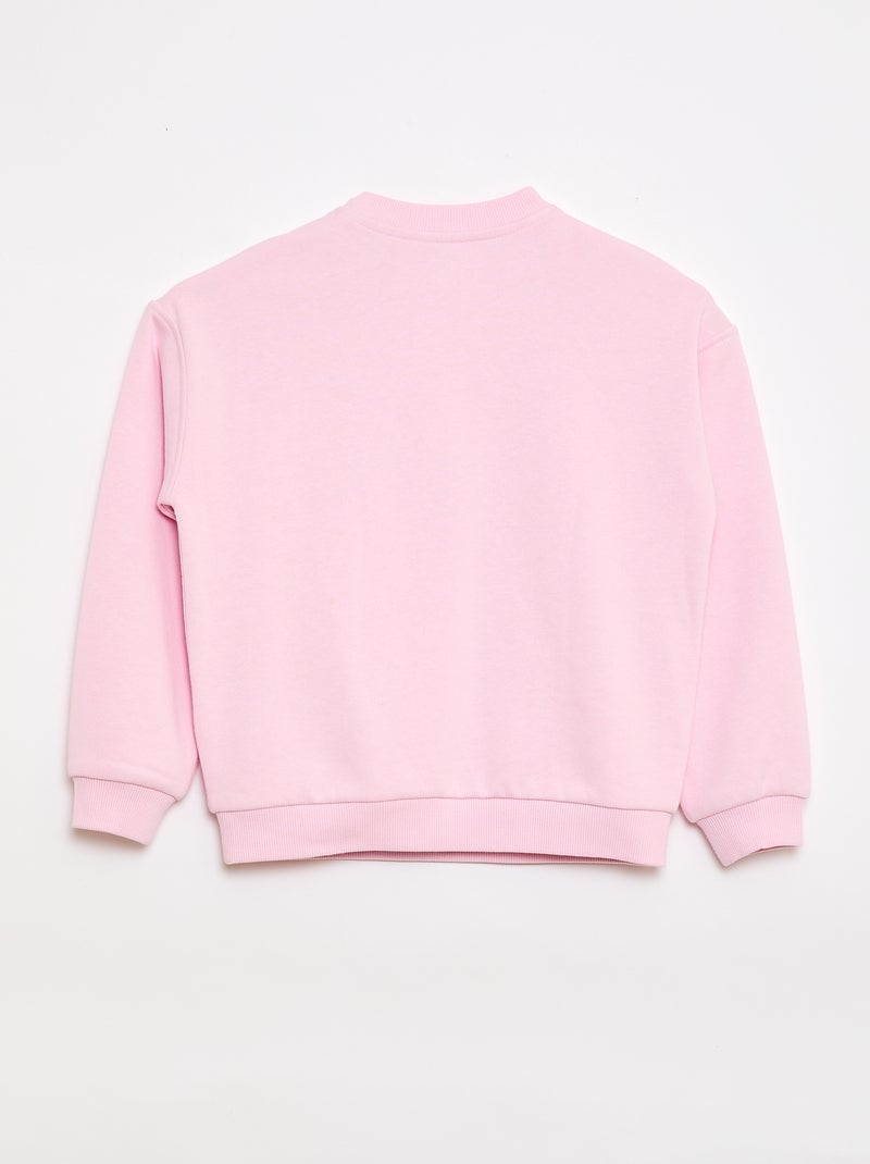 Felpa stampata in felpa leggera - Collezione facile da indossare Rosa - Kiabi