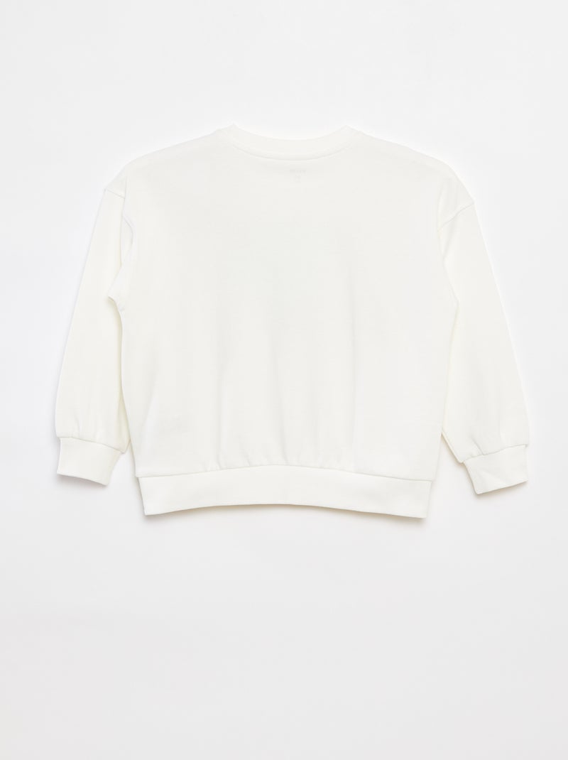 Felpa stampata in french terry BIANCO - Kiabi