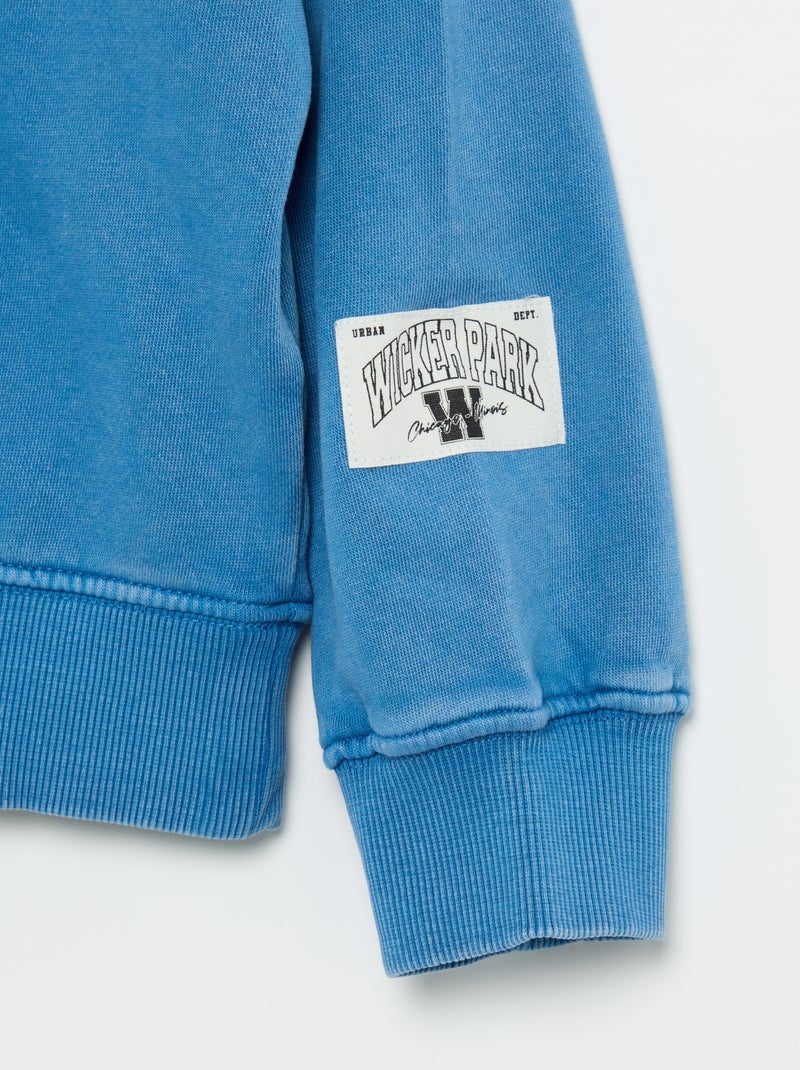 Felpa stampata in French Terry Blu - Kiabi