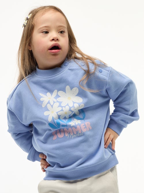 Felpa stampata in french terry leggero - Collezione facile da indossare - Kiabi