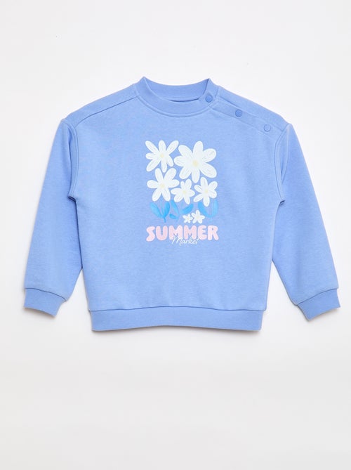 Felpa stampata in french terry leggero - Collezione facile da indossare - Kiabi