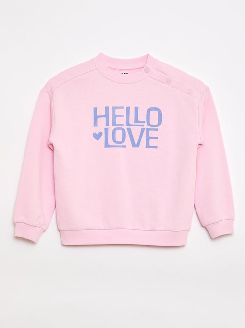 Felpa stampata in french terry leggero - Collezione facile da indossare - Kiabi