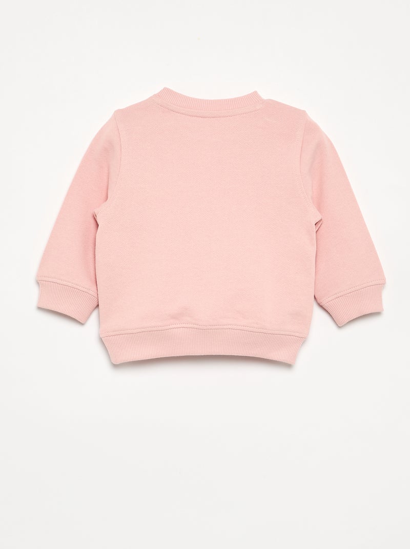 Felpa stampata in French Terry Rosa - Kiabi