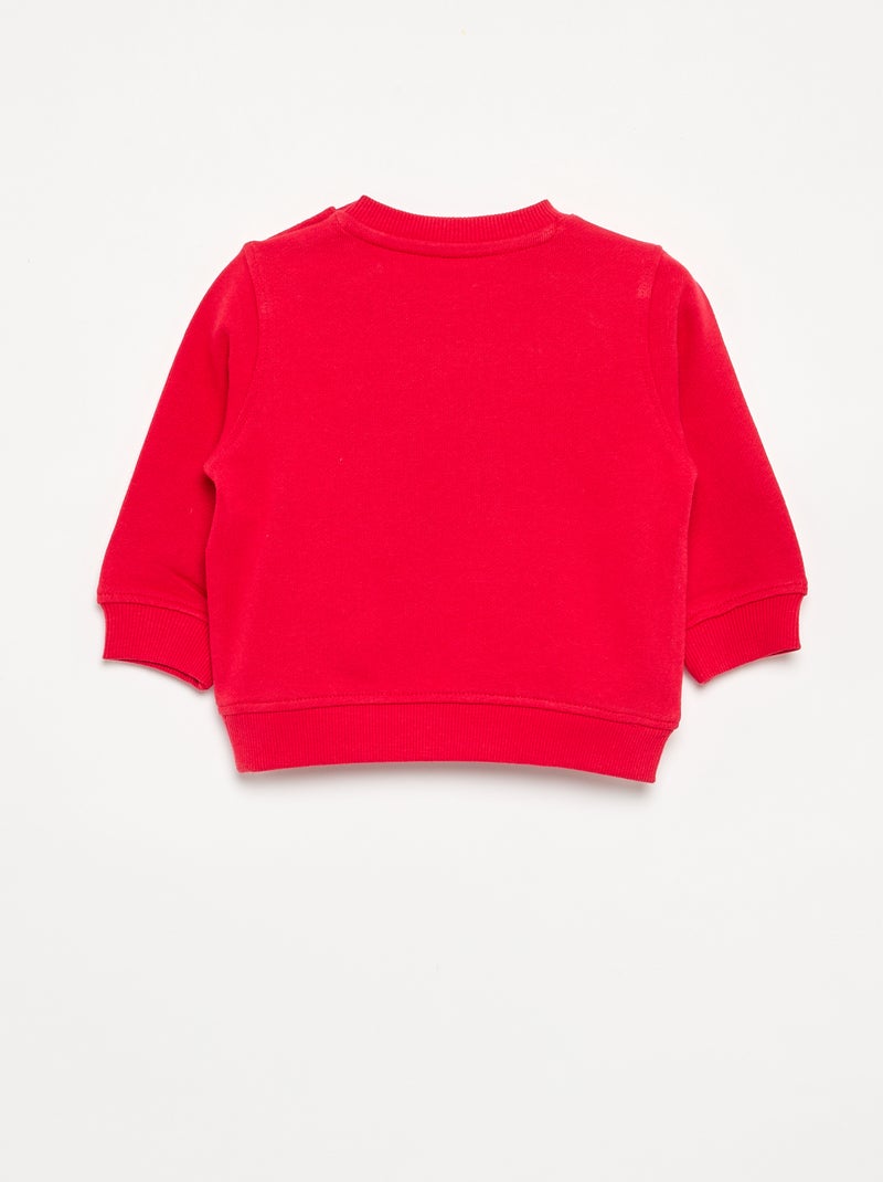 Felpa stampata in French Terry Rosso - Kiabi