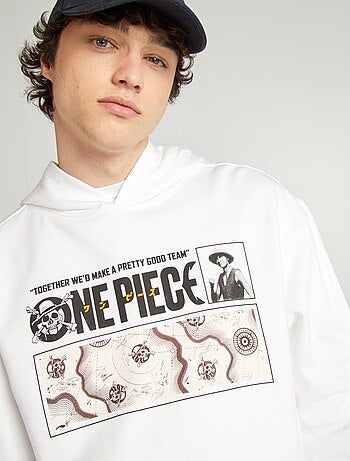 Felpa stampata in tessuto felpato 'One Piece'