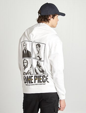 Felpa stampata in tessuto felpato 'One Piece'