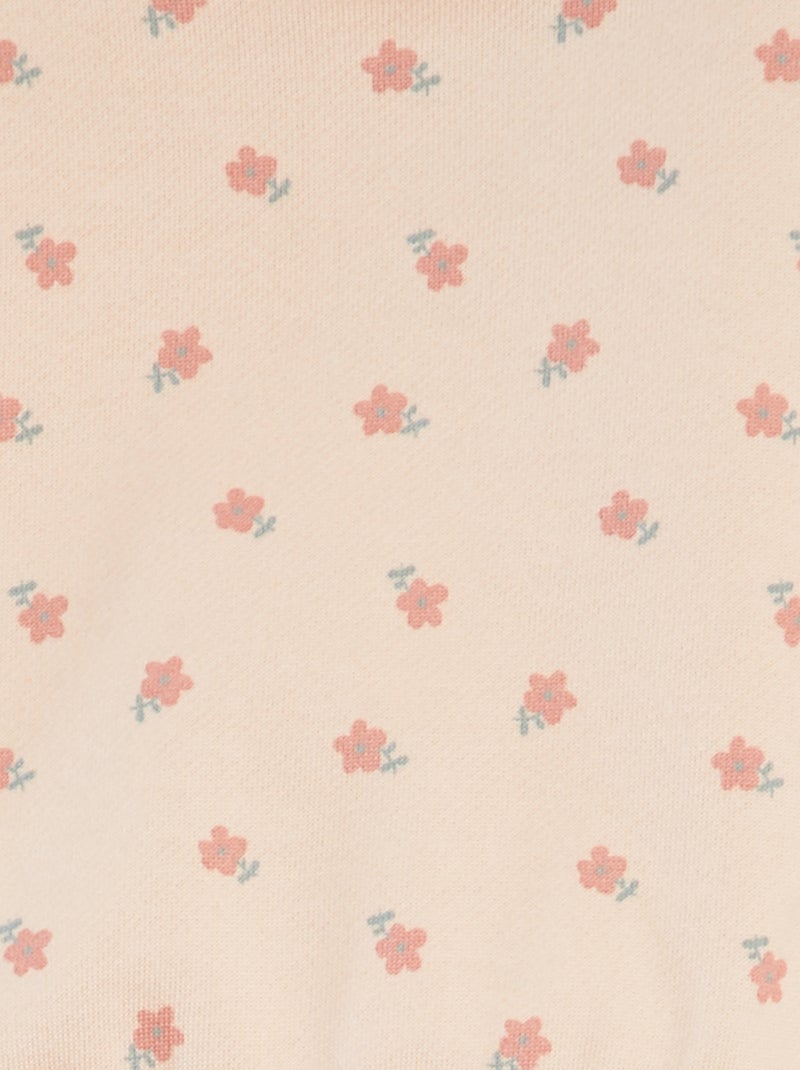 Felpa stampata in tessuto felpato ROSA - Kiabi