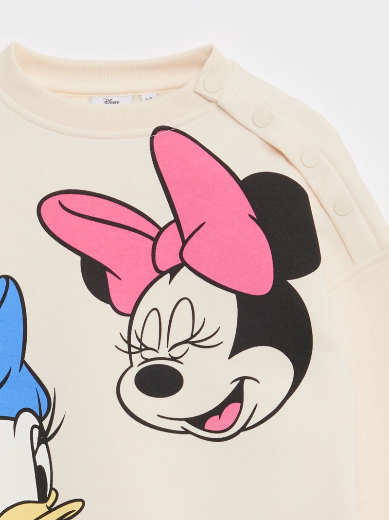 Felpa stampata "Minnie" "Disney" - collezione facile da indossare Beige - Kiabi