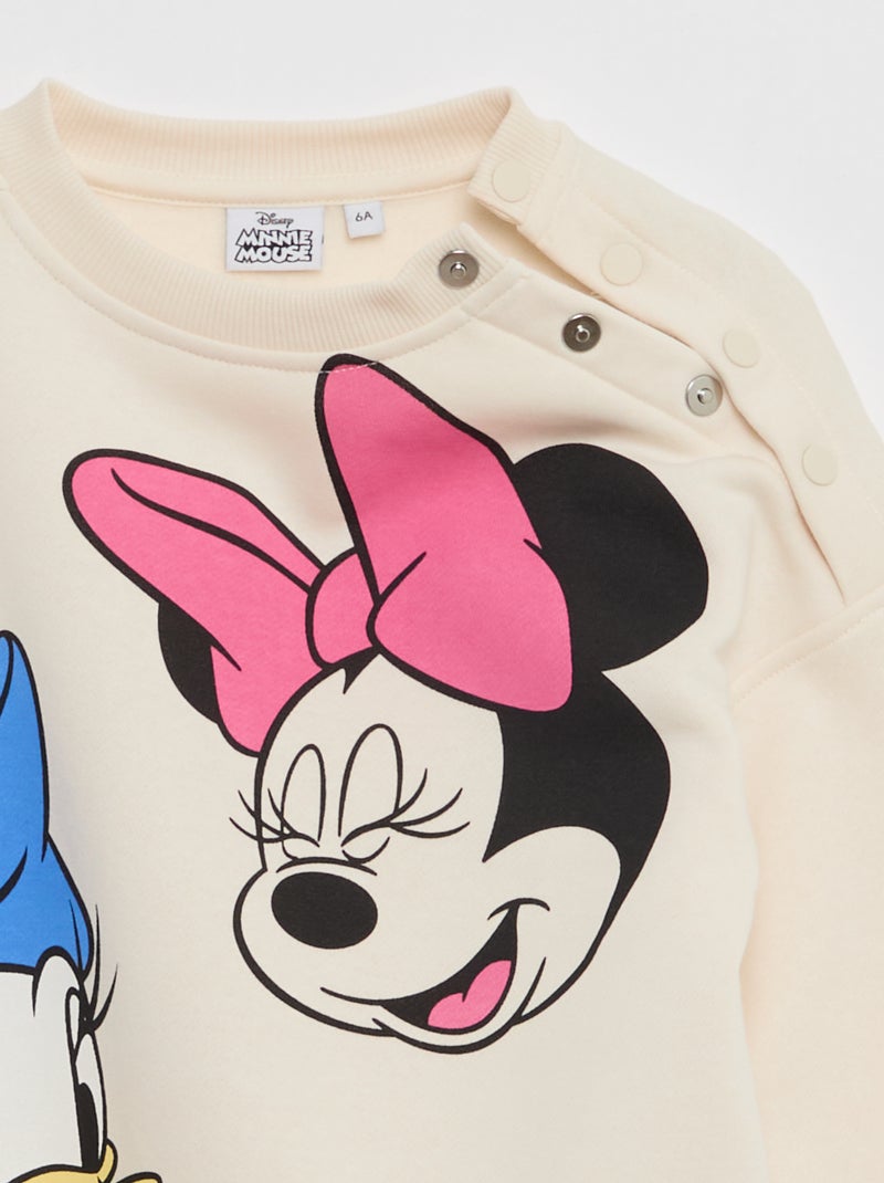 Felpa stampata "Minnie" "Disney" - collezione facile da indossare Beige - Kiabi