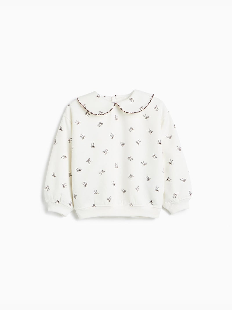 Felpa stampata, mo fashion Bianco - Kiabi