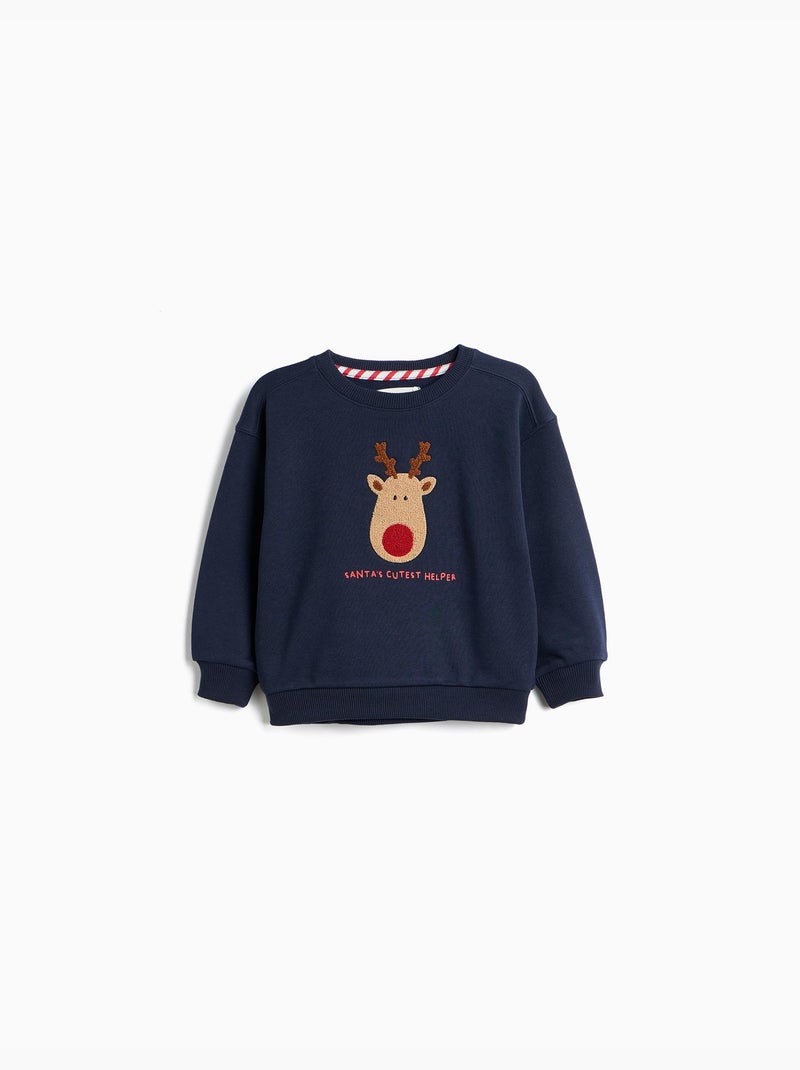 Felpa stampata, mo fashion Blu - Kiabi