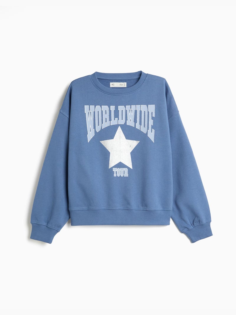 Felpa stampata, mo fashion Blu - Kiabi