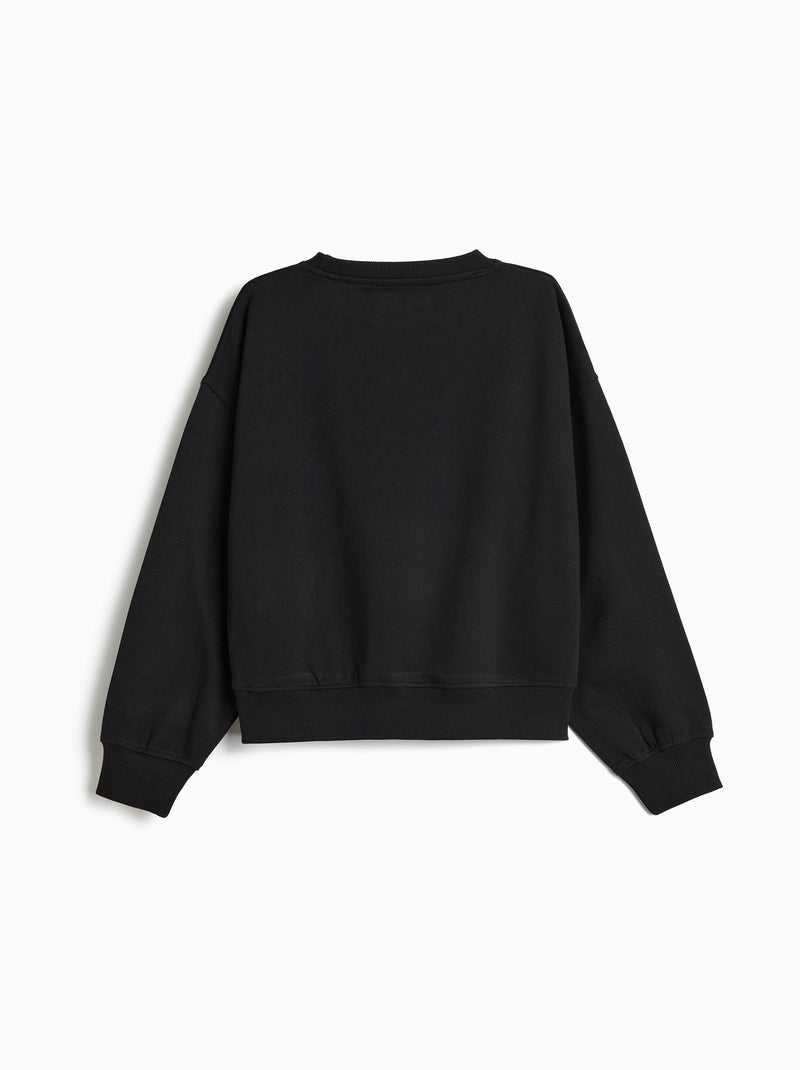 Felpa stampata, mo fashion Nero - Kiabi