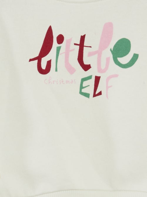 Felpa stampata Natale in jersey di cotone - Kiabi