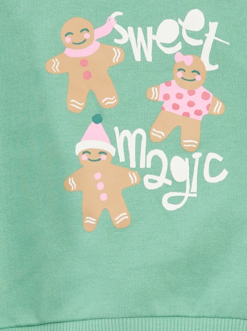 Felpa stampata Natale in jersey di cotone - Kiabi