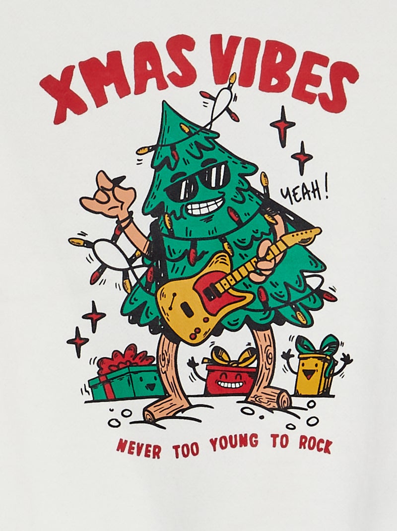 Felpa stampata Pupazzo di neve BIANCO - Kiabi