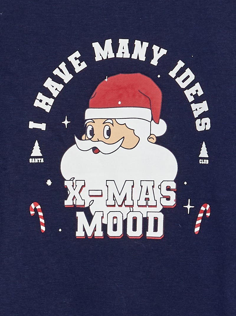 Felpa stampata Pupazzo di neve BLU - Kiabi