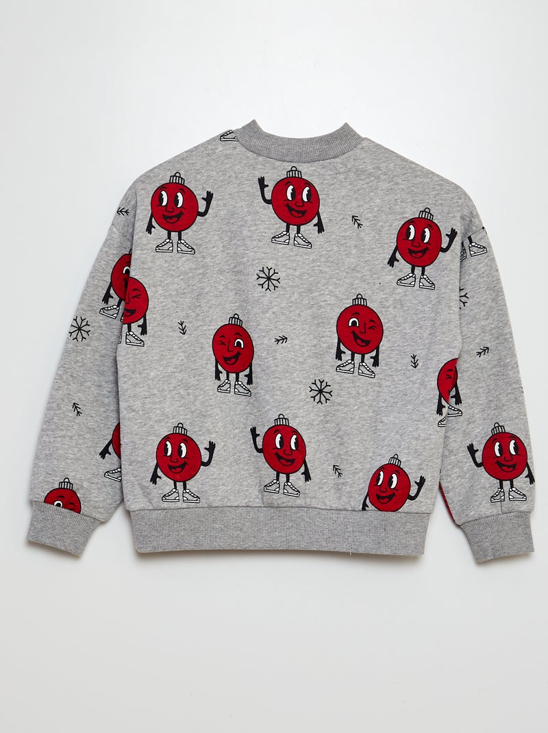 Felpa stampata Pupazzo di neve GRIGIO - Kiabi