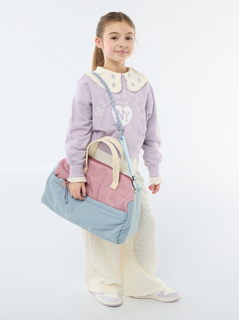 Felpa stile campus Viola - Kiabi
