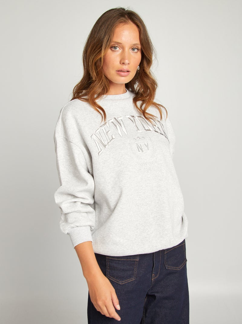 Felpa stile college GRIGIO - Kiabi
