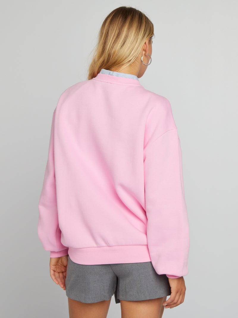 Felpa stile college ROSA - Kiabi