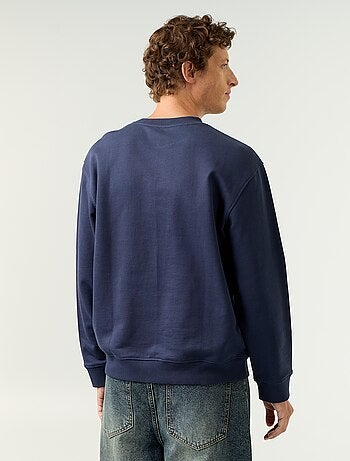 Felpa stile sportswear con scritte ricamate