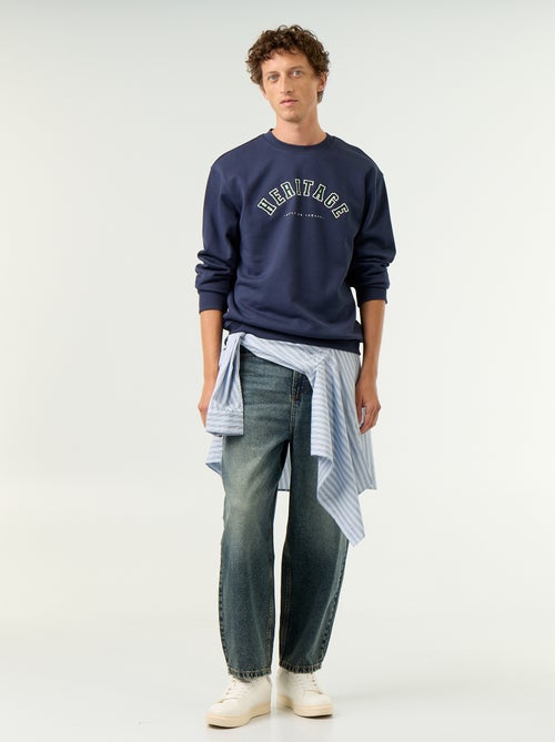 Felpa stile sportswear con scritte ricamate - Kiabi Felpa stile sportswear con scritte ricamate - Kiabi