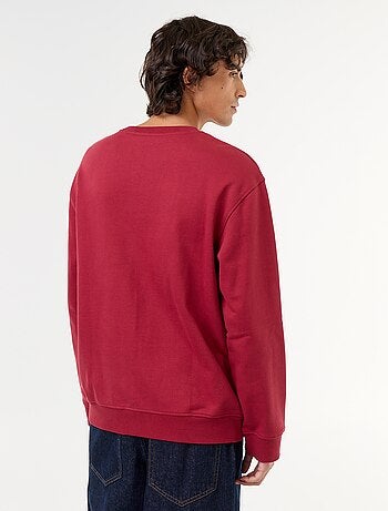 Felpa stile sportswear con scritte ricamate