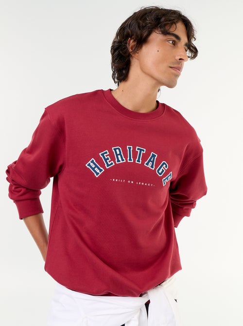 Felpa stile sportswear con scritte ricamate - Kiabi Felpa stile sportswear con scritte ricamate - Kiabi