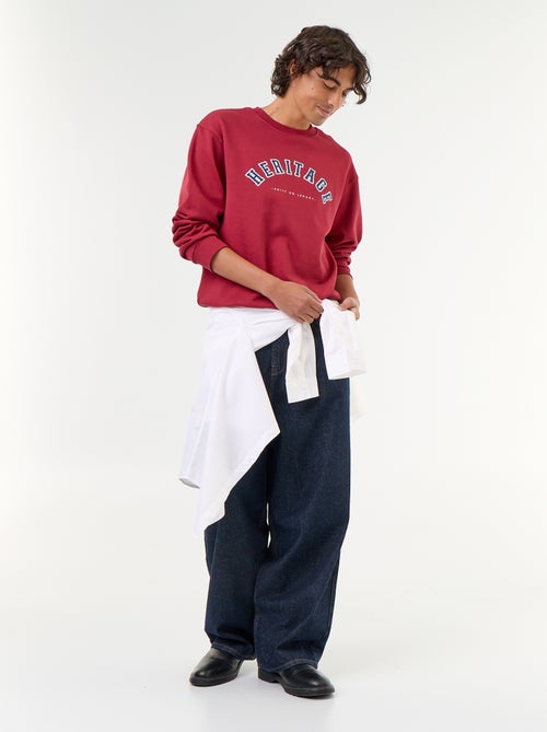 Felpa stile sportswear con scritte ricamate - Kiabi Felpa stile sportswear con scritte ricamate - Kiabi
