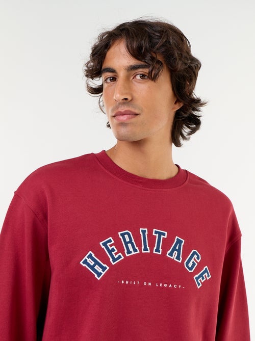 Felpa stile sportswear con scritte ricamate - Kiabi Felpa stile sportswear con scritte ricamate - Kiabi