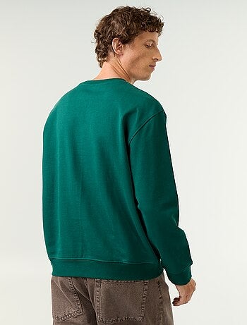 Felpa stile sportswear con scritte ricamate