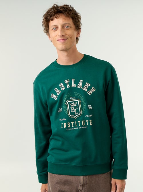 Felpa stile sportswear con scritte ricamate - Kiabi Felpa stile sportswear con scritte ricamate - Kiabi
