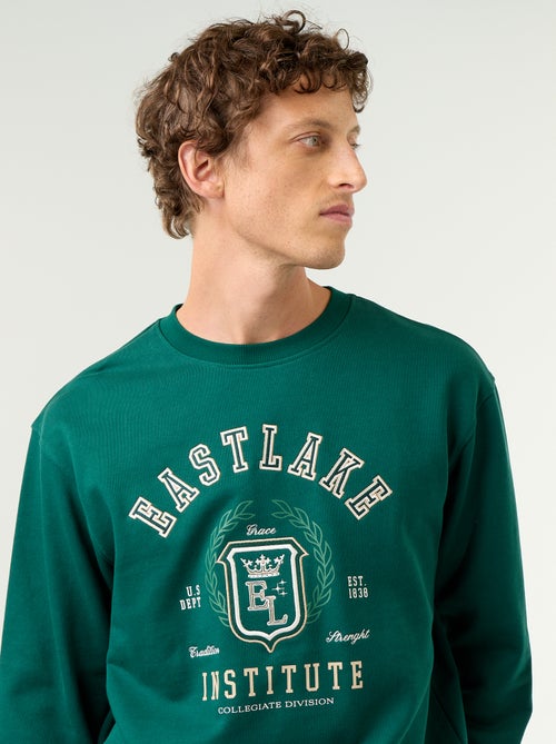 Felpa stile sportswear con scritte ricamate - Kiabi Felpa stile sportswear con scritte ricamate - Kiabi