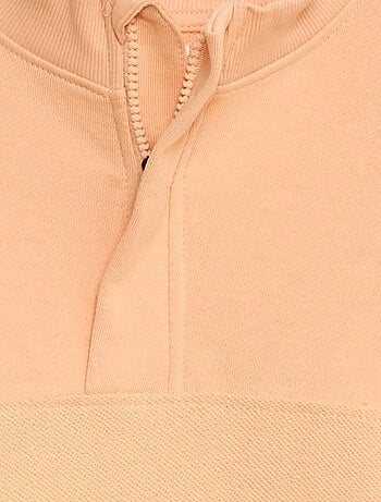 Felpa taglio loose a collo alto con zip