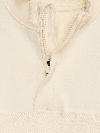 Felpa taglio loose a collo alto con zip