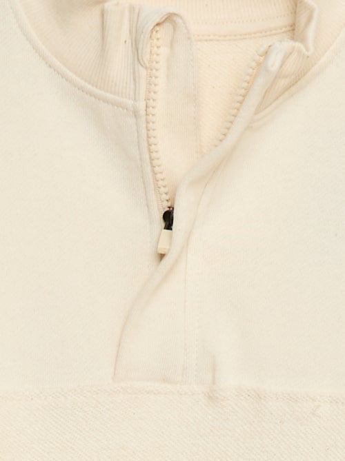 Felpa taglio loose a collo alto con zip - Kiabi