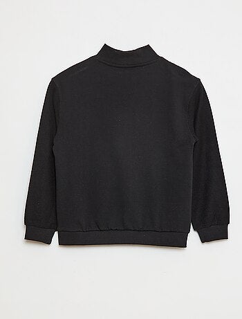 Felpa taglio loose a collo alto con zip