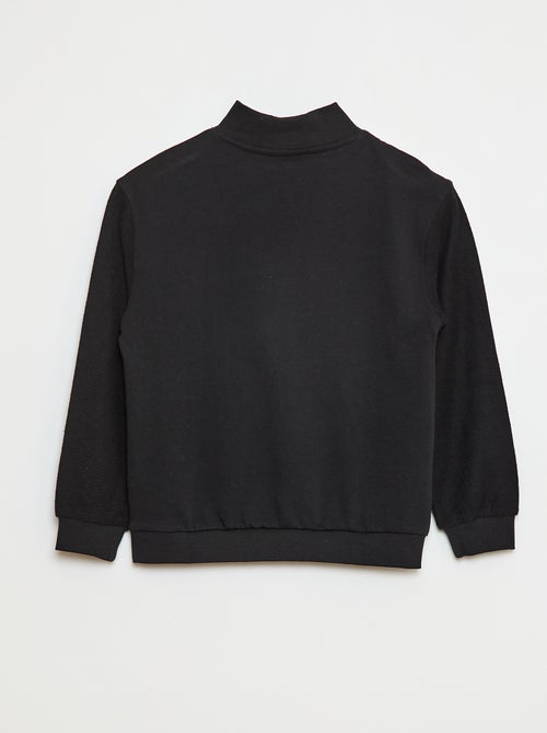 Felpa taglio loose a collo alto con zip - Kiabi