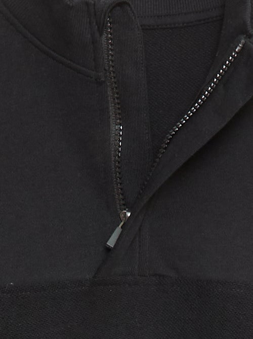 Felpa taglio loose a collo alto con zip - Kiabi