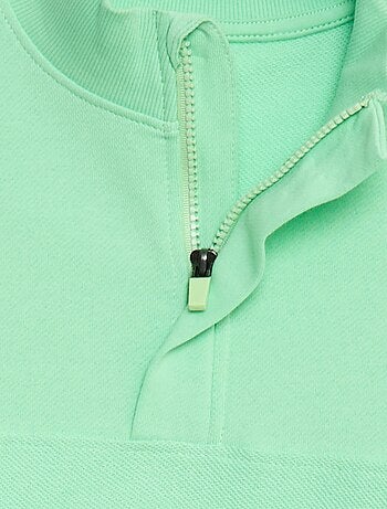 Felpa taglio loose a collo alto con zip