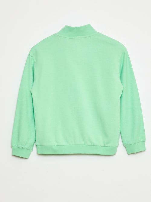 Felpa taglio loose a collo alto con zip - Kiabi