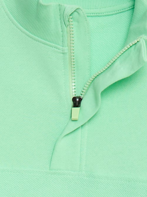 Felpa taglio loose a collo alto con zip - Kiabi