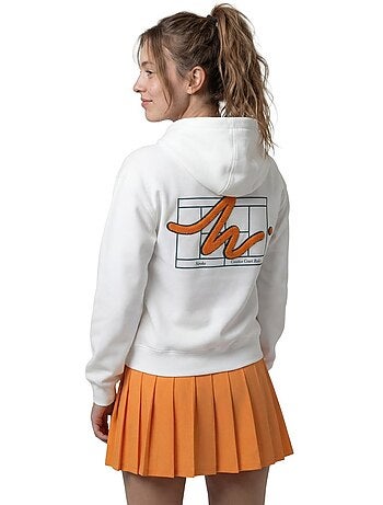 Felpa tennis con cappuccio donna tennis donna newport-w