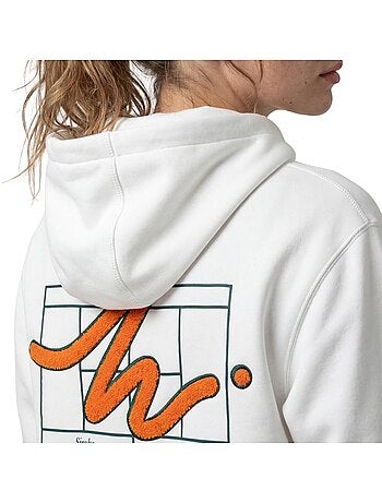 Felpa tennis con cappuccio donna tennis donna newport-w