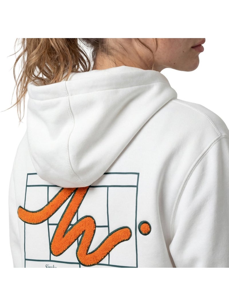 Felpa tennis con cappuccio donna tennis donna newport-w Bianco - Kiabi