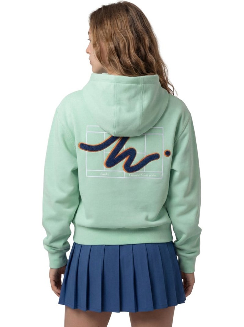 Felpa tennis con cappuccio donna tennis donna newport-w light Verde - Kiabi