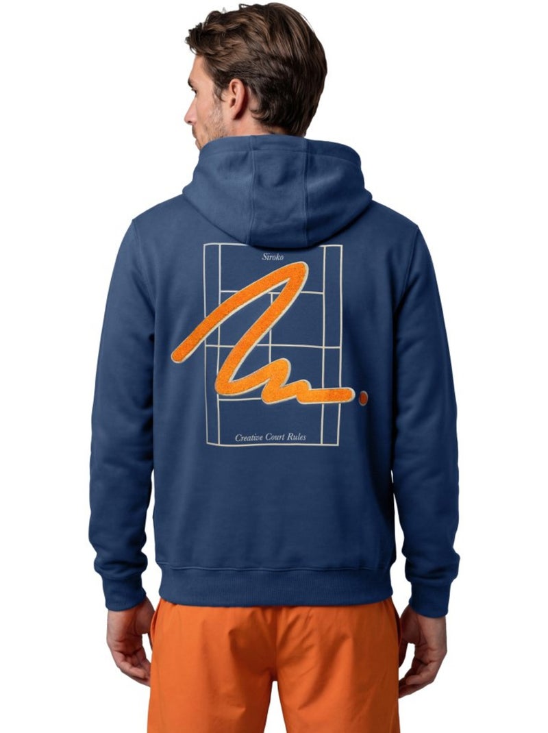 Felpa tennis con cappuccio uomo tennis uomo newport navy Blu - Kiabi